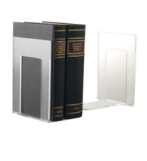 Coppia reggilibri Mr Acrylic - 14 x 9 x 13,5 cm - trasparente - Tecnostyl