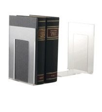 Coppia reggilibri Mr Acrylic - 14 x 9 x 13,5 cm - trasparente - Tecnostyl