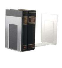 Coppia reggilibri Mr Acrylic - 14 x 9 x 13,5 cm - trasparente - Tecnostyl