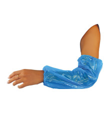 Coprimaniche monouso - 40 cm - LDPE - azzurro - Worker - conf. 100 pezzi