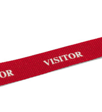 Cordoncini portabadge stampa visitor - rosso - 44 cm - Durable - conf. 10 pezzi Cordoncini portabadge stampa visitor - rosso - 44 cm - Durable - conf. 10 pezzi