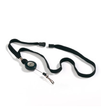 Cordoncino per portabadge - con chiocciola Yo Yo - larghezza 10 mm - filo retrattile da 80 cm - nero - Durable - conf. 1 Cordoncino per portabadge - con chiocciola Yo Yo - larghezza 10 mm - filo retrattile da 80 cm - nero - Durable - conf. 1