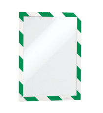 Cornice Duraframe Security - adesiva - pannello magnetico - A4  (21 x 29,7 cm) - verde/bianco - Durable Cornice Duraframe Security - adesiva - pannello magnetico - A4  (21 x 29,7 cm) - verde/bianco - Durable