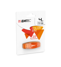 Emtec - Memoria Usb 2.0 - Arancione - ECMMD4GC410 - 4GB