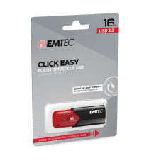 Emtec - Memoria USB B110 USB 3.2 Click&Easy - rosso - ECMMD16GB113 - 16 GB Emtec - Memoria USB B110 USB 3.2 Click&Easy - rosso - ECMMD16GB113 - 16 GB