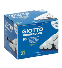 Gessetti Robercolor - lunghezza 80mm con diametro 10mm - bianco - Giotto - Scatola 100 gessetti tondi Gessetti Robercolor - lunghezza 80mm con diametro 10mm - bianco - Giotto - Scatola 100 gessetti tondi
