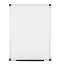 Lavagna magnetica - 90 x 120 cm - superficie in acciao laccato - cornice in alluminio - bianco - Starline