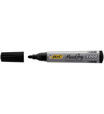 Marcatori permanente Marking a base d'alcool - punta tonda 1,70mm - nero - Bic - conf. 12 pezzi Marcatori permanente Marking a base d'alcool - punta tonda 1,70mm - nero - Bic - conf. 12 pezzi