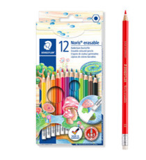 Matite colorate Noris 144 - cancellabili - colori assortiti - Staedtler - astuccio 12 pezzi