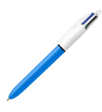 Penna a sfera a scatto multifunzione 4 Colours Classic  - punta 1,0mm - nero, blu, rosso, verde - Bic -  conf. 12 pezzi