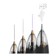 Penna a sfera a scatto multifunzione 4 Colors -  con portamine ricaricabile con mine HB da 0,7mm - nero, blu, rosso - fu