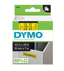 Nastro D1 standard 450180 - 12 mm x 7 mt - PL - nero/giallo - Dymo