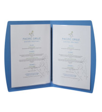 Portamenù Rio - 1 inserto doppio incluso - A4 - 24 x 34 cm - blu - Securit