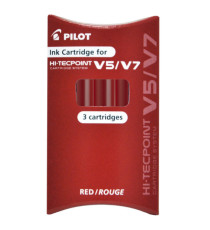 Refill Hi Tecpoint V5/V7 ricaricabile begreen - rosso - Pilot  - conf. 3 pezzi