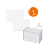 Scatola 100 biglietti + 100 buste - Dalmazia - bianco - 9 x 14 cm - Rex Sadoch