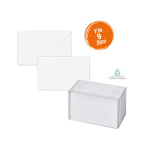 Scatola 100 biglietti + 100 buste - Dalmazia - bianco - 9 x 14 cm - Rex Sadoch