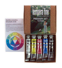Tempera fine Primary Set - 20 ml - colori primari (nero, bianco inclusi) - Maimeri - set 5 pezzi Tempera fine Primary Set - 20 ml - colori primari (nero, bianco inclusi) - Maimeri - set 5 pezzi