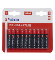 Pila stilo AA - 1,5V - alcaline - 49875 - Verbatim - blister 10 pezzi