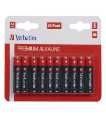Pila stilo AA - 1,5V - alcaline - 49875 - Verbatim - blister 10 pezzi