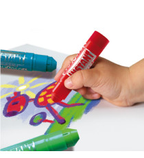 Tempera solida in stick Playcolor - 10gr - colori assortiti - Instant - astuccio 12 stick