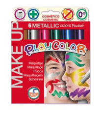 Tempera solida Make Up - cosmetica - Instant - astuccio 6 colori metallic