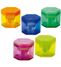 Temperamatite con contenitore - 3 fori - con serbatoio - colori assortiti - Giotto Temperamatite con contenitore - 3 fori - con serbatoio - colori assortiti - Giotto
