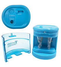 Temperamatite elettrico 4306  con contenitore - 2 fori  - colori assortiti - Lebez