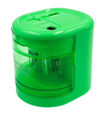 Temperamatite elettrico 4306  con contenitore - 2 fori  - colori assortiti - Lebez