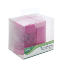 Temperamatite elettrico 4306  con contenitore - 2 fori  - colori assortiti - Lebez