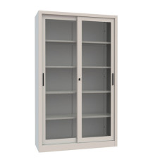 Armadio con ante scorrevoli - a vetrata - 120 x 45 x 200 cm - grigio - Armet Armadio con ante scorrevoli - a vetrata - 120 x 45 x 200 cm - grigio - Armet