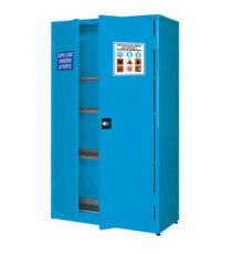 Armadio di sicurezza - per liquidi chimici - 107,5 x 50 x 185 cm - blu - Carvel