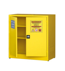 Armadio di sicurezza - per liquidi infiammabili - 107,5 x 50 x 110 cm - giallo - Carvel
