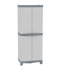 Armadio Domino Wave - Base 2700 UW - 2 ante - 70 x 43,8 x 181,8 cm - PPL - grigio - Terry