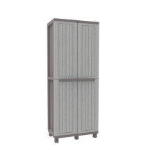 Armadio JWood 268 - 2 ante - 68 x 37,5 x 170 cm - PPL - effetto legno - grigio tortora - Terry