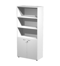 Armadio modulare - a 2 ante basse - 90 x 45,8 x 200 cm - bianco