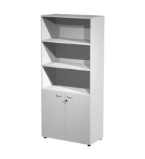 Armadio modulare - a 2 ante basse - 90 x 45,8 x 200 cm - grigio