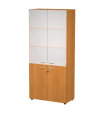 Armadio modulare - a 2+2 ante - 90 x 45,8 x 200 cm - noce chiaro