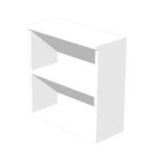 Armadio modulare - basso a giorno - 90 x 44 x 85 cm - bianco