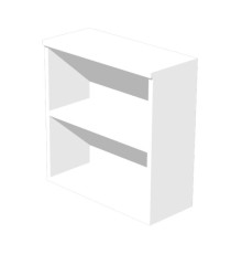 Armadio modulare - basso a giorno - 90 x 44 x 85 cm - bianco