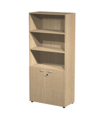 Armadio modulare componibile - a 2 ante basse - 90 x 45,8 x 200 cm - rovere