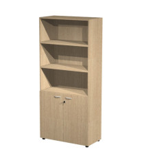 Armadio modulare componibile - a 2 ante basse - 90 x 45,8 x 200 cm - rovere