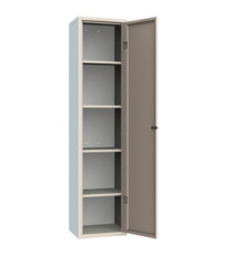 Armadio multiuso monoblocco - 42 x 33 x 180 cm - grigio chiaro - Armet Armadio multiuso monoblocco - 42 x 33 x 180 cm - grigio chiaro - Armet
