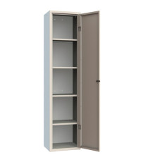 Armadio multiuso monoblocco - 42 x 33 x 180 cm - grigio chiaro - Armet Armadio multiuso monoblocco - 42 x 33 x 180 cm - grigio chiaro - Armet