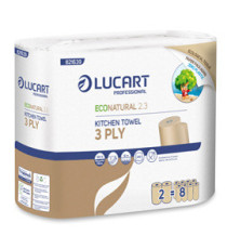 Asciugatutto EcoNatural 2.3 Plastic Free - 200 strappi - Lucart - pacco 2 rotoli Asciugatutto EcoNatural 2.3 Plastic Free - 200 strappi - Lucart - pacco 2 rotoli