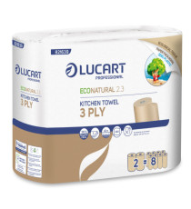 Asciugatutto EcoNatural 2.3 Plastic Free - 200 strappi - Lucart - pacco 2 rotoli Asciugatutto EcoNatural 2.3 Plastic Free - 200 strappi - Lucart - pacco 2 rotoli