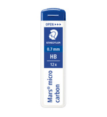 Astuccio 12 Mine Mars Micro - mina 0,7mm - gradazione HB - Staedtler - conf. 12 astucci Astuccio 12 Mine Mars Micro - mina 0,7mm - gradazione HB - Staedtler - conf. 12 astucci