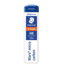 Astuccio 12 Mine Mars Micro - mina 0,9mm - gradazione HB - Staedtler - conf. 12 astucci