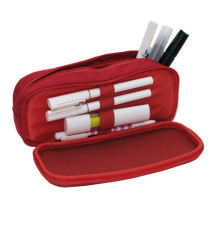 Astuccio 2 zip Monocromo -  21 x 5 x 9 cm - silicone/poliestere - colori assortiti - Pigna