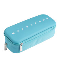 Astuccio 2 zip Monocromo -  21 x 5 x 9 cm - silicone/poliestere - colori assortiti - Pigna