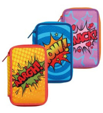 Astuccio 3 zip - 13 x 20 x 7,5 cm - colori e fantasie assortiti - Carioca Astuccio 3 zip - 13 x 20 x 7,5 cm - colori e fantasie assortiti - Carioca